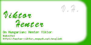 viktor henter business card